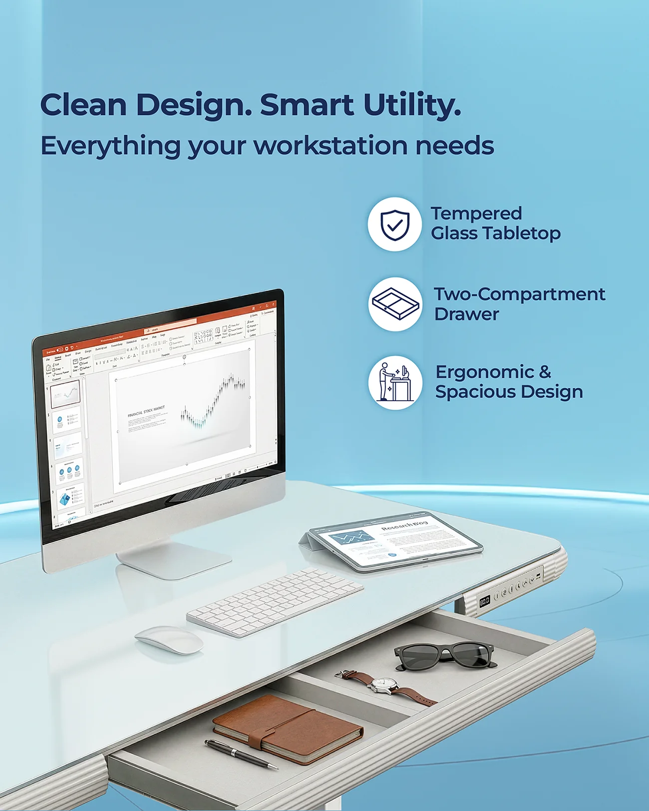AeroSleek Adjustable Desk - Image 4