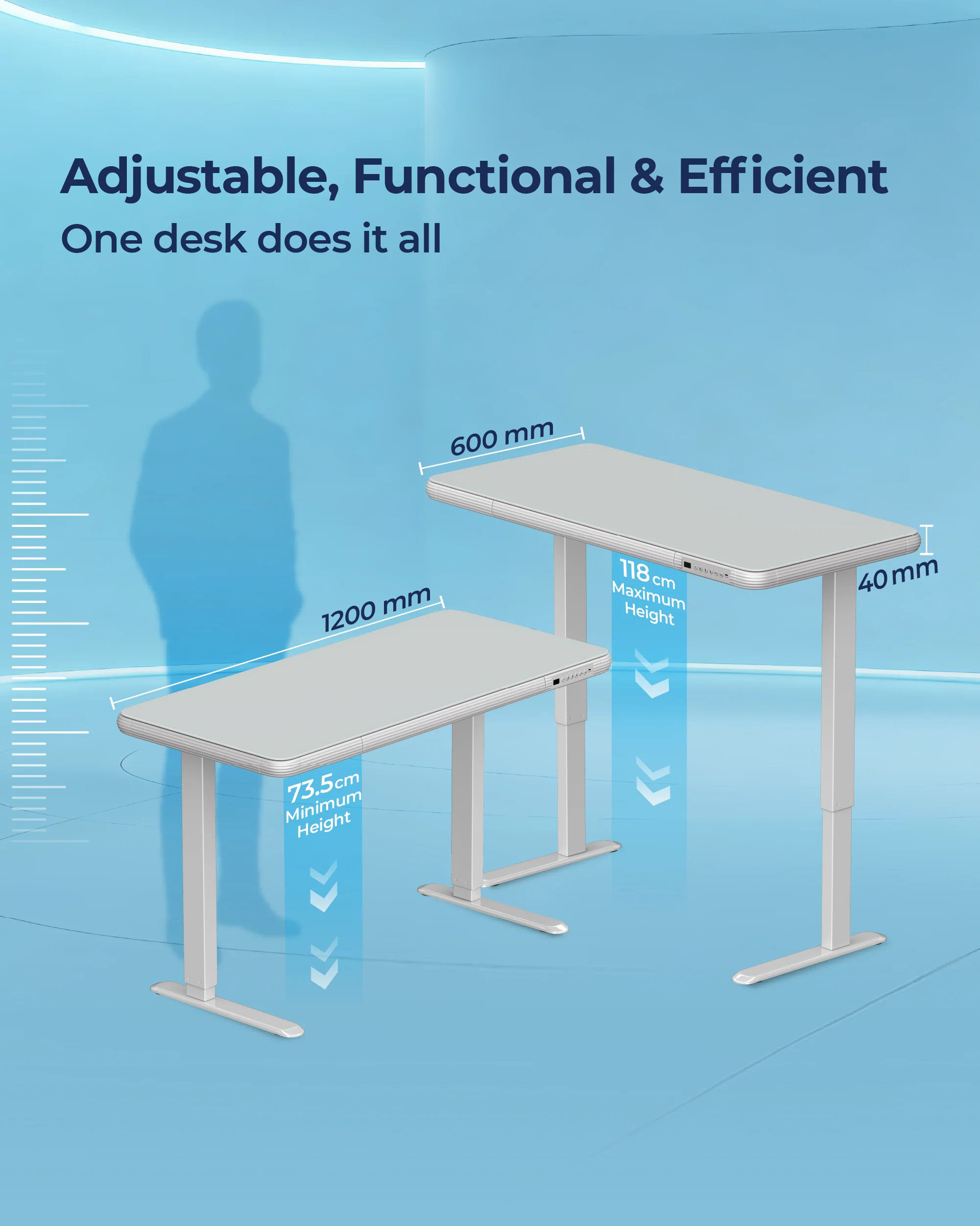 AeroSleek Adjustable Desk - Image 6