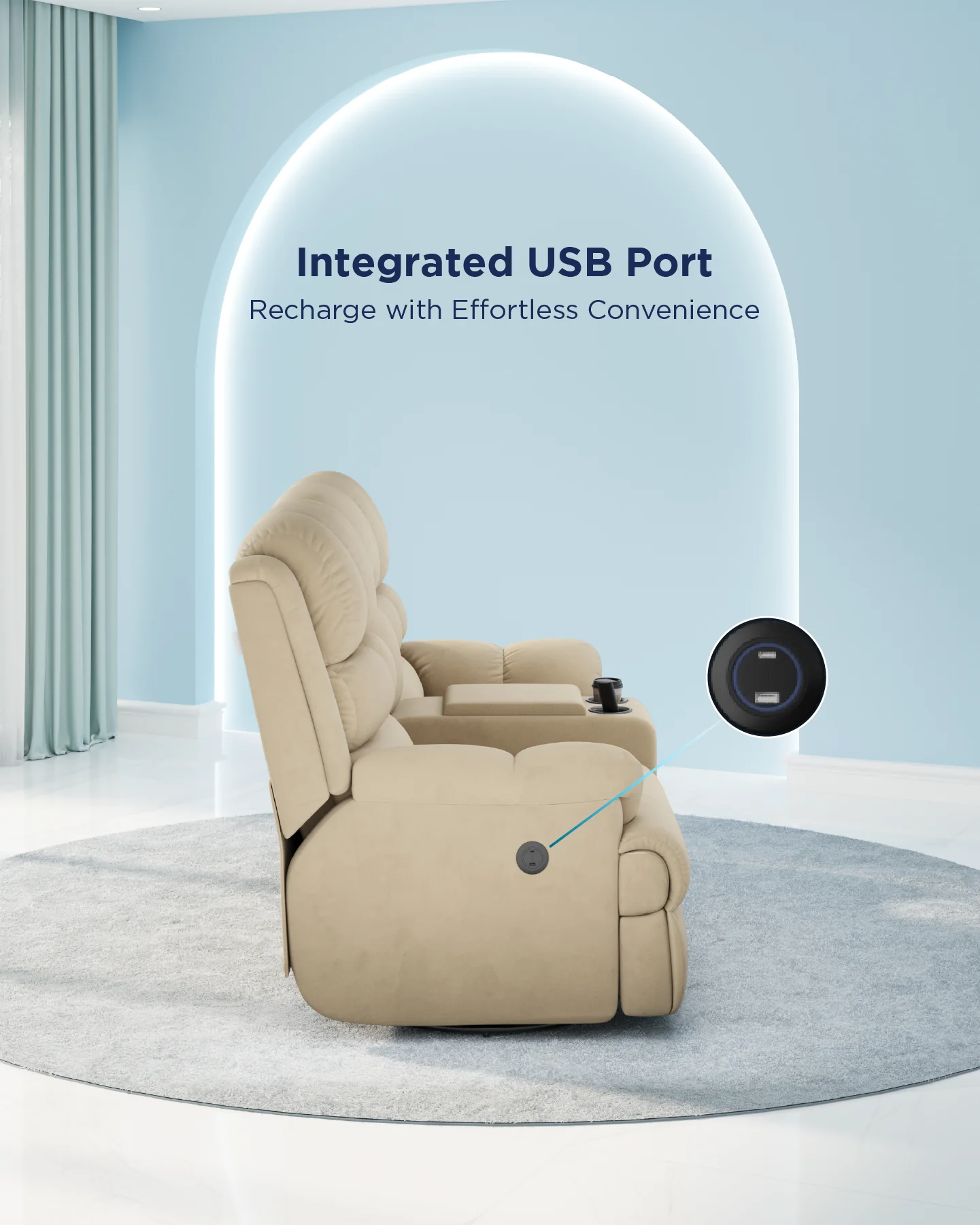 Luxe Motorised Recliner Sofa (2-seater) - Image 10