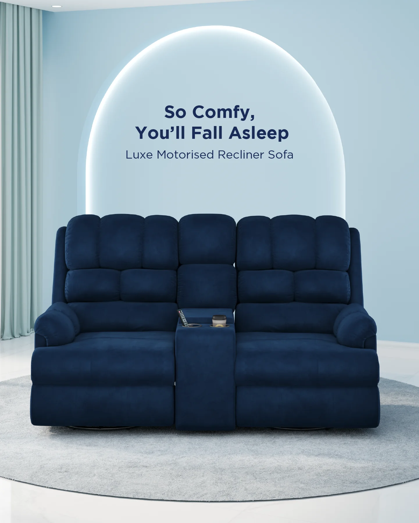 Luxe Motorised Recliner Sofa (2-seater) - Image 18