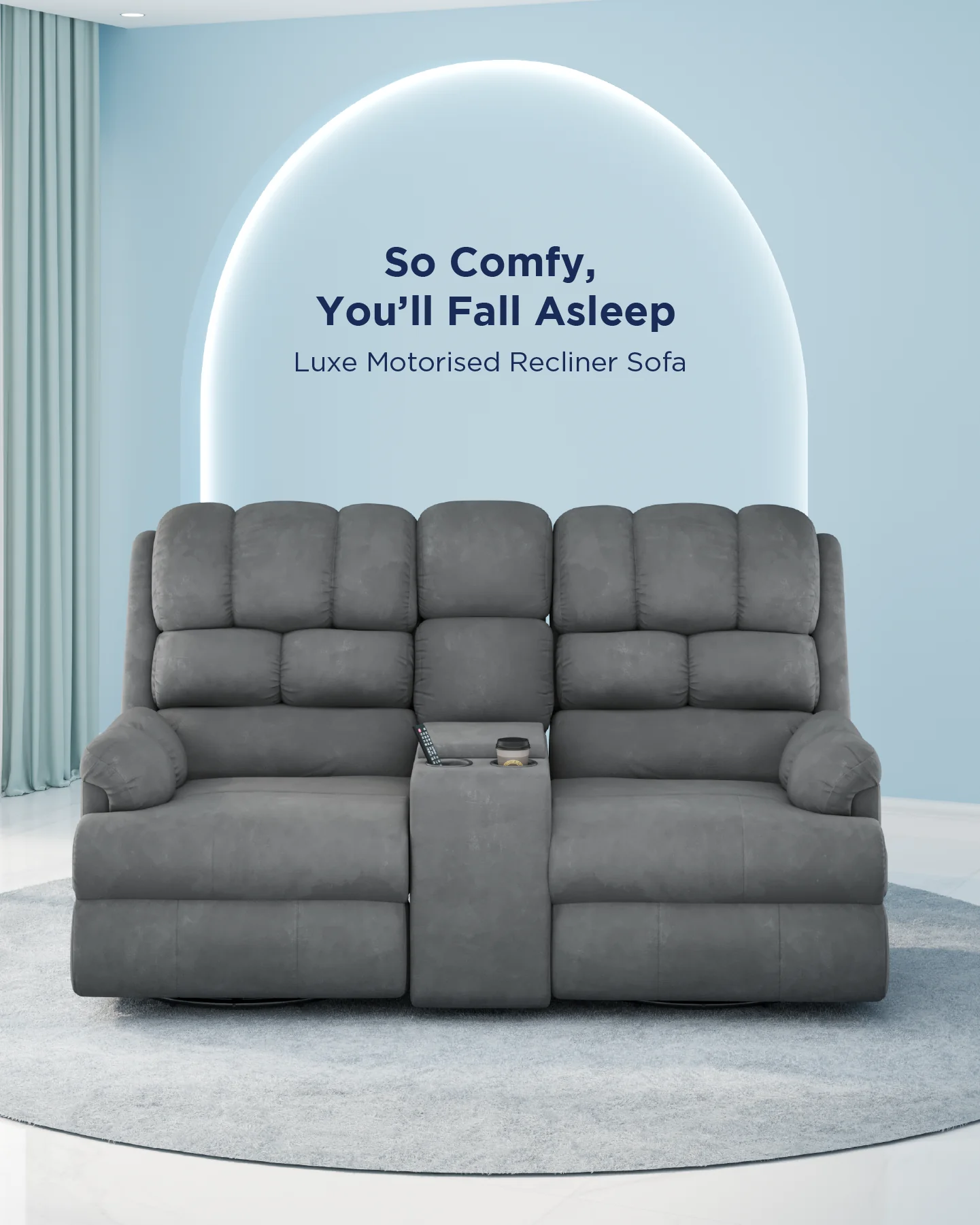 Luxe Motorised Recliner Sofa (2-seater) - Image 6