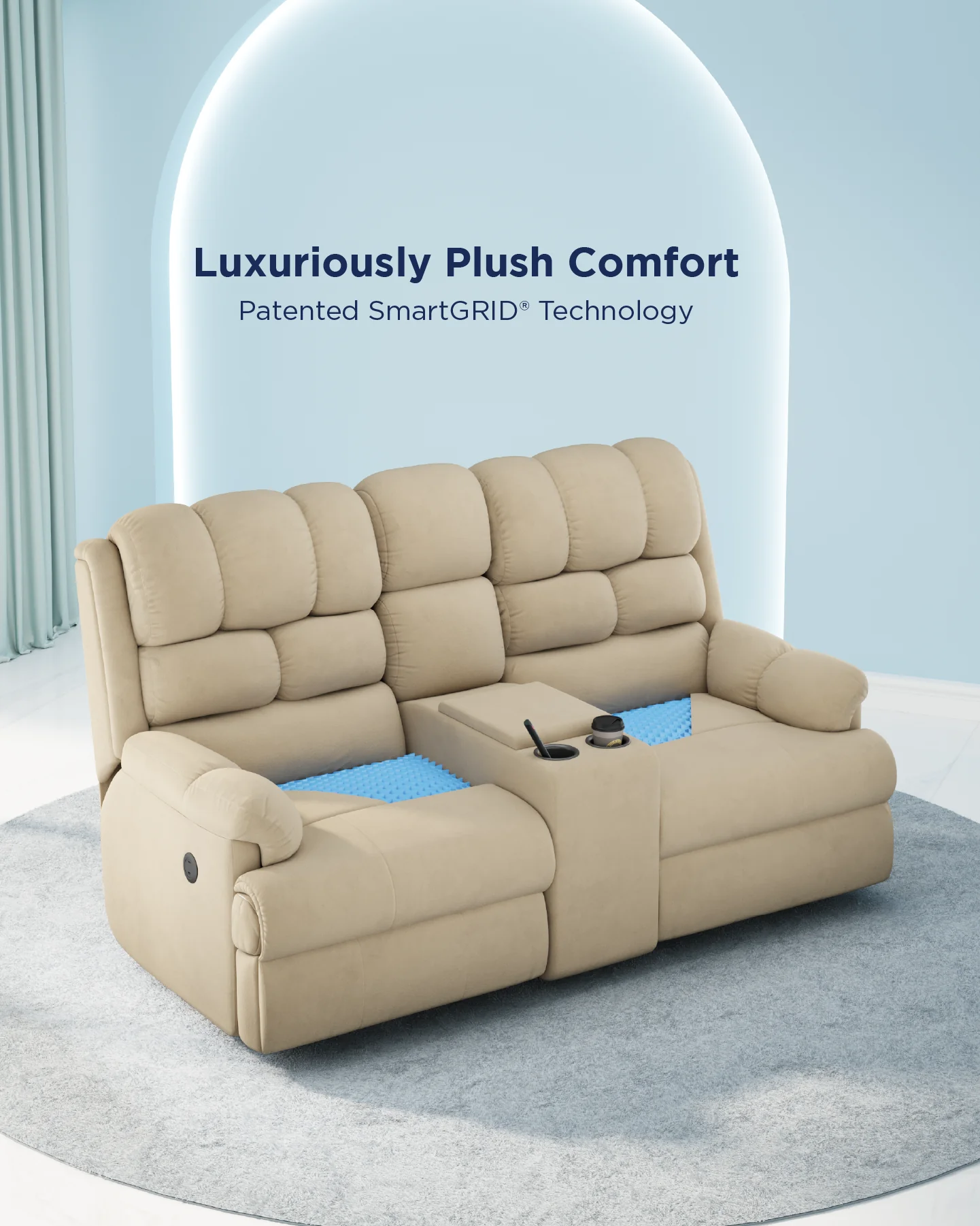 Luxe Motorised Recliner Sofa (2-seater) - Image 8
