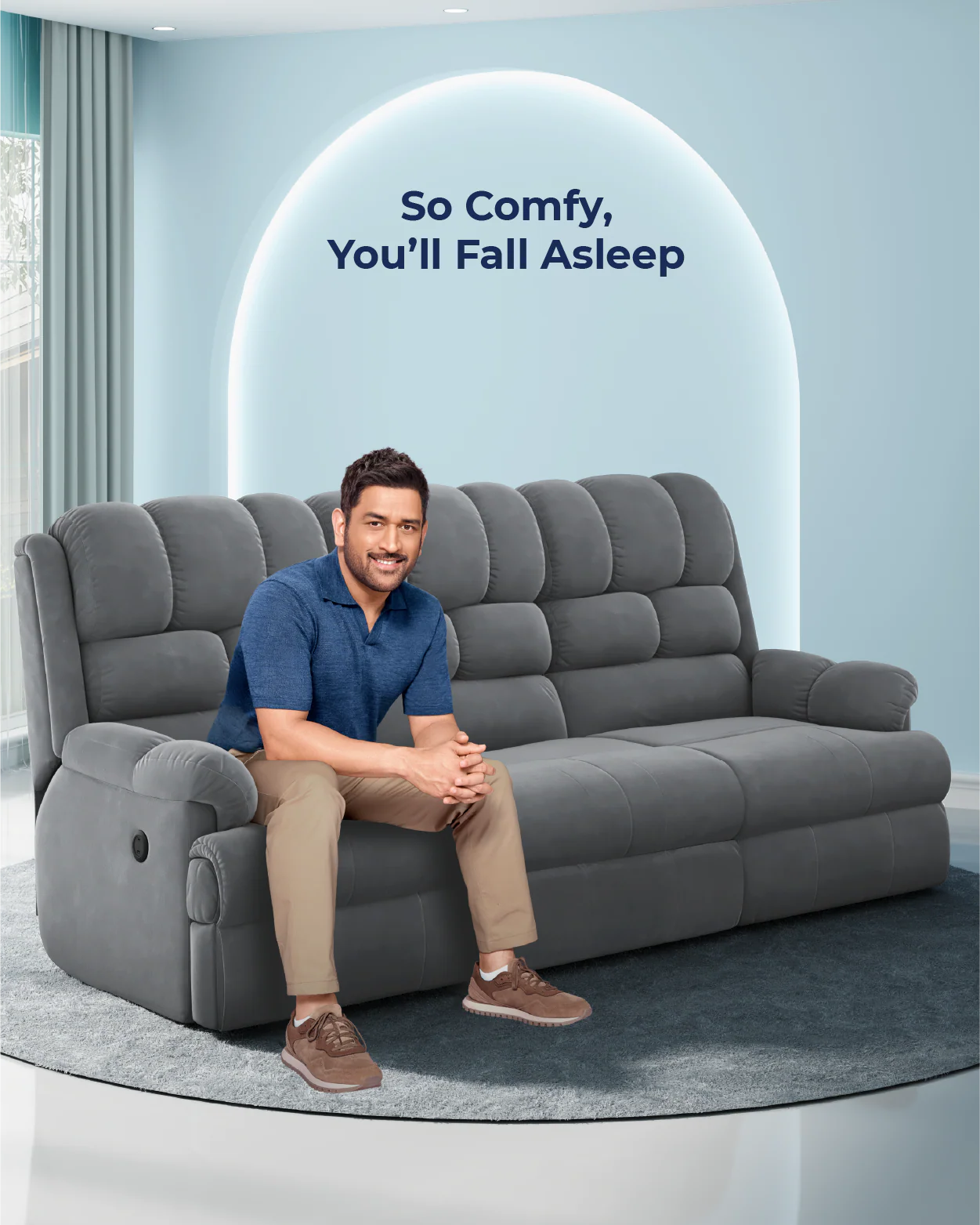 Luxe Motorised Recliner Sofa (3-Seater) - Image 6