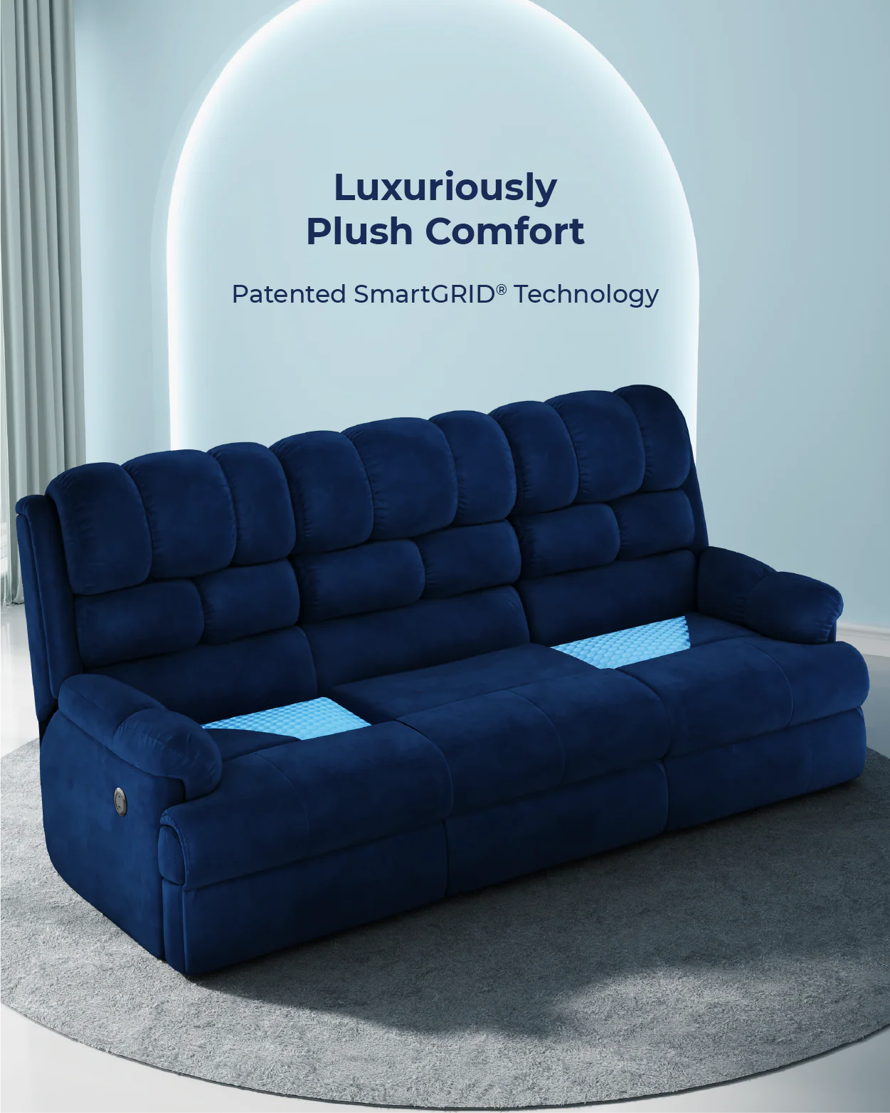 Luxe Motorised Recliner Sofa (3-Seater) - Image 8