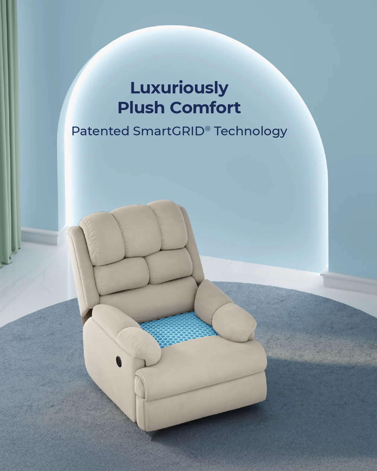 The Sleep Company Luxe Motorised Recliner Sofa - Image 16