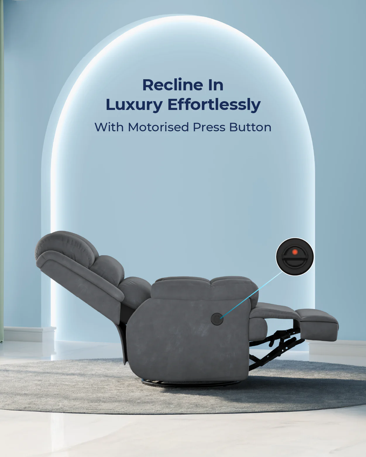 The Sleep Company Luxe Motorised Recliner Sofa - Image 5