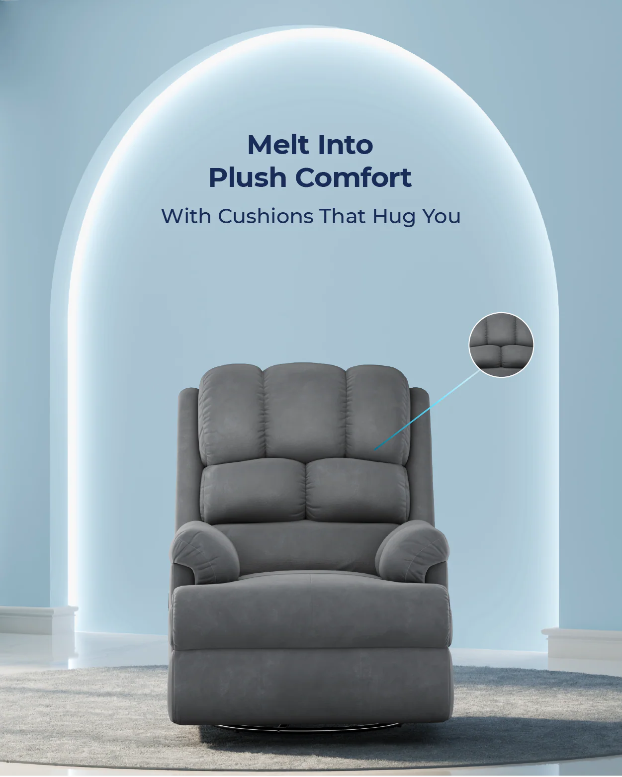 The Sleep Company Luxe Motorised Recliner Sofa - Image 6